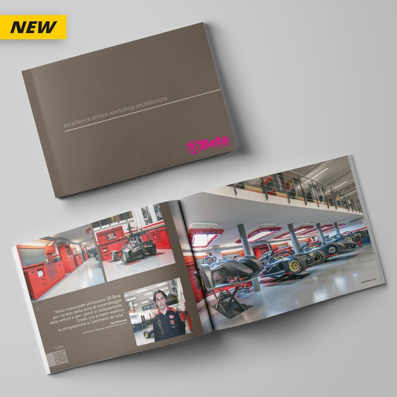 Arredamento da officina 3D Beta open book con cataloghi officine e workshop foto nuova collezione