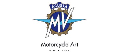 Mobili per officina personalizzati da 3D Beta con logo e slogan MV Agusta sotto la stella di ingranaggio