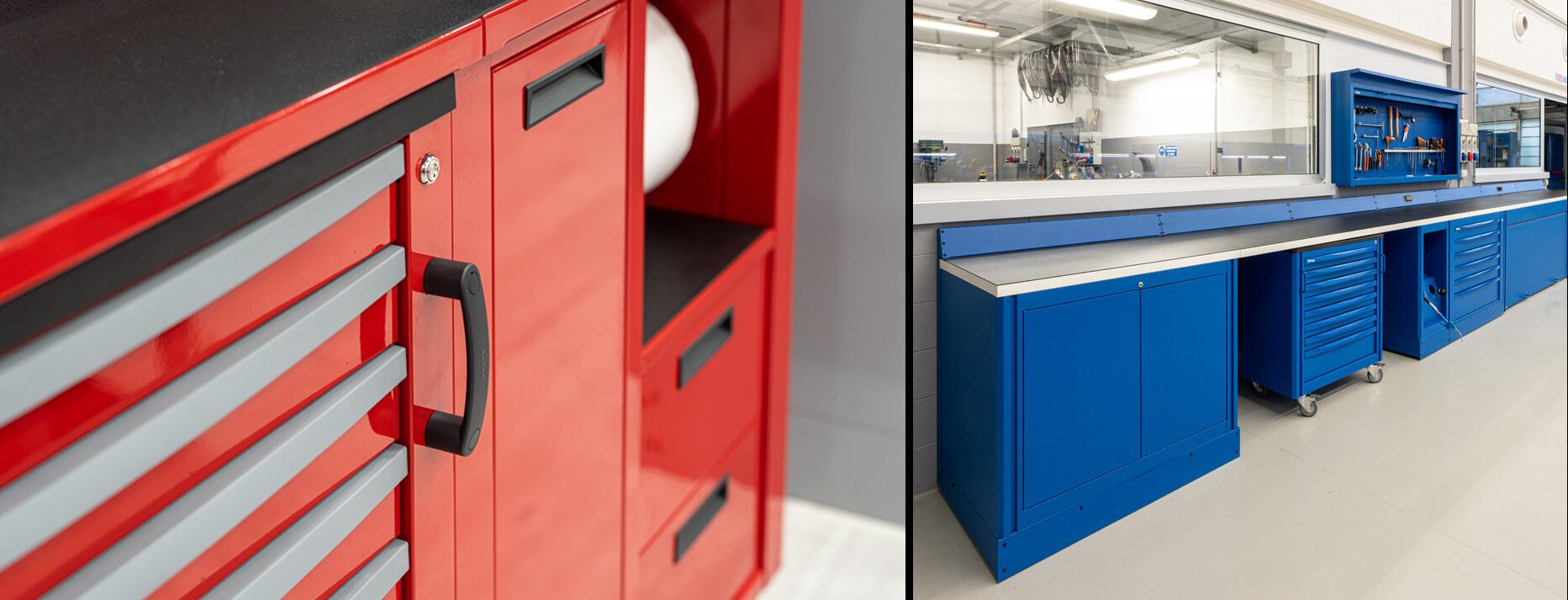 Mobili da officina e armadi da officina personalizzati di 3D Beta progettati per spazi di lavoro efficienti