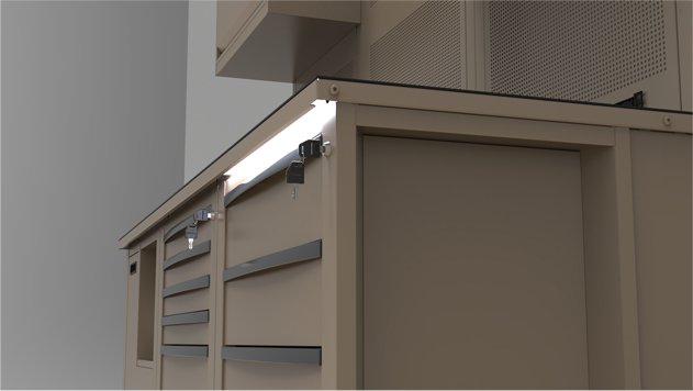 Mobili da officina con cassetti e illuminazione sotto il mobile con armadi da officina modulari 3D Beta
